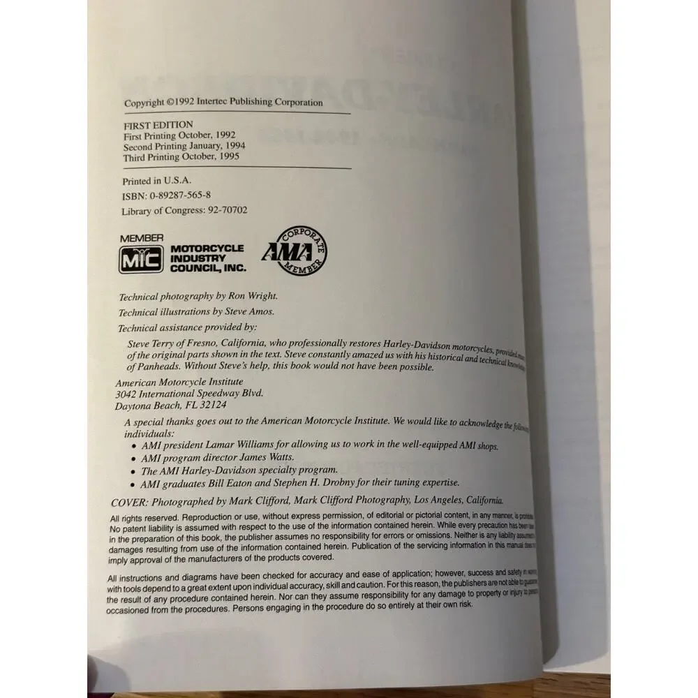 🏍️ Clymer Harley-Davidson Panheads 1948-1965 Service Repair Manual M418